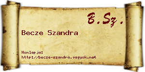 Becze Szandra névjegykártya